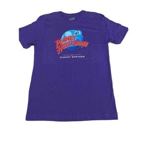 Planet Hollywood Disney Springs Purple Cotton  T-Shirt Size Med